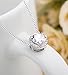 S925 Sterling Silver Pendant Necklace, Round Clear Cubic Zirconia Diamond Jewelry for Women Girl SN001