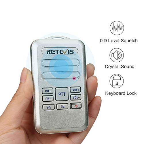 Retevis RT20 Rechargeable WalkieTalkies,Wearable Walkie Talkie for