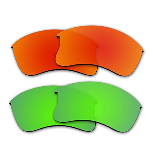 2 Pair Replacement Polarized Lenses for Oakley Flak Jacket XLJ Pack P1