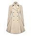 H&N HN Women Warm Slim Elegant Long Trench Coat Jacket Double Breasted Pea Overcoat