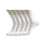 SDS Women and Men Thin Antibacterial Bamboo Fiber Socks Pack of 5 White