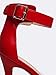 Breckelles Women Leatherette Open Toe Ankle Strap Single Band Stiletto Sandal