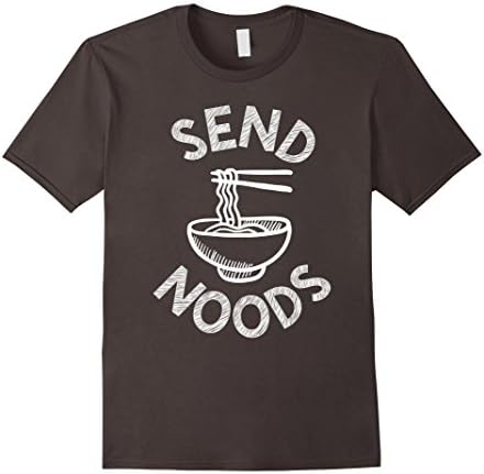 Men's Send Noods T-shirt Cup Noodles For Being Home Alone tee Medium Asphalt
