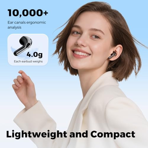 SOUNDPEATS Air6 HS BT 6.0 Wireless Earbuds, Semi-in-Ear Headphones with 13mm Triple-Magnet Bio-Composite Driver, LDAC Lossless & Hi-Res Audio, 45H Playtime, 4-Mic Noise Cancelling, IPX5