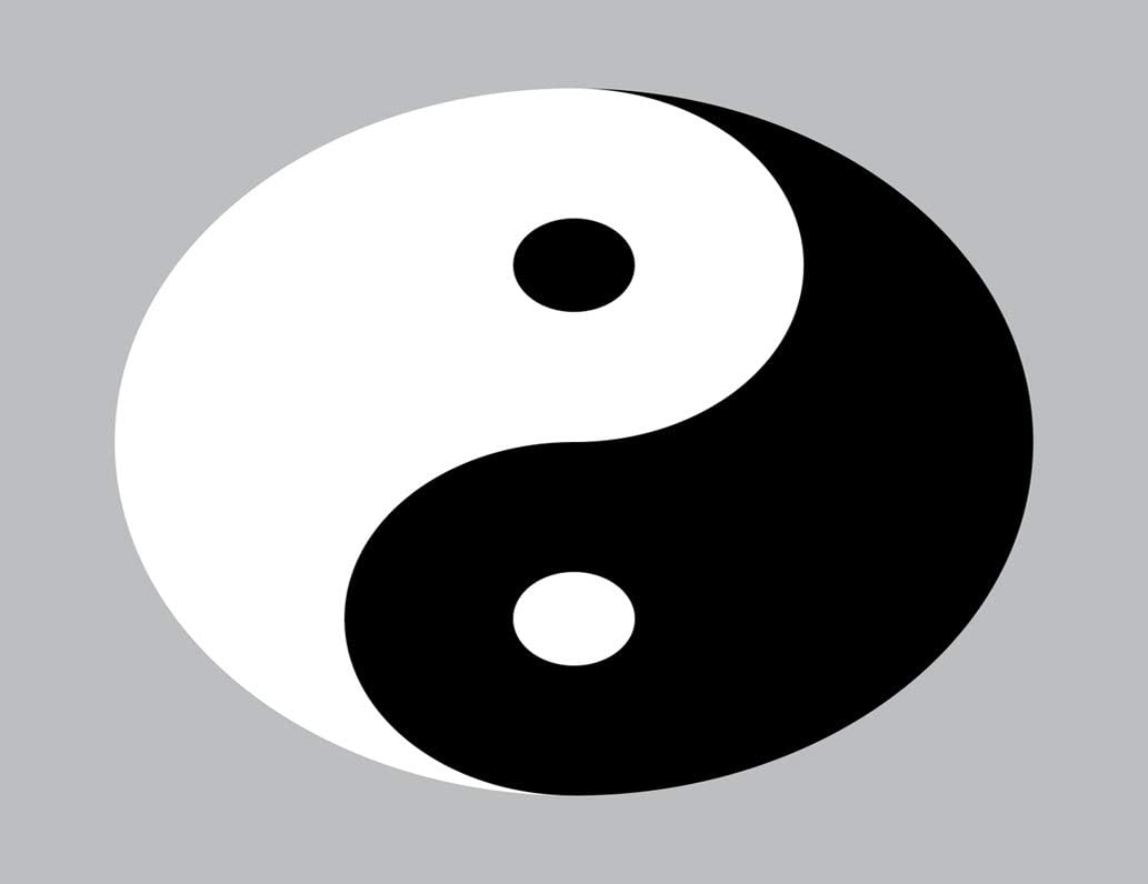 Heyqqo Diy 5D Diamond Painting Kits Ying Yin Yang Symbol Without Border Around The Edge Full Drill Painting Arts Craft Canvas for Home Wall Decor Full Drill Cross Stitch Gift 35X50 CM