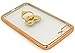 Bastex iPhone 7 Plus Case, Ultra Thin Clear Luxury TPU Gold Bumper Case Cover with Attachable Heart Diamond Ring Holder for Apple iPhone 7 Plus