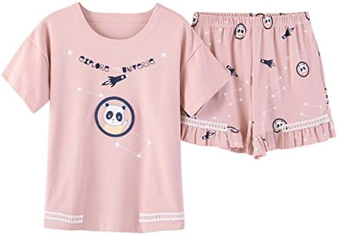 Nawoshow Women's Cute Animal Print Shorts Pajama Set Soft Lougewear