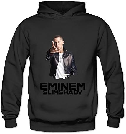 YOGUYA Women's Slim Shady Eminem American Singer Hoodie Shirt Black L