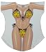 L.A. Imprints Flames Bikini Body Cover-Up T-Shirt #69 Regular Size White