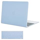 Mosiso Plastic Hard Case with Keyboard Cover for Macbook 12 Inch with Retina Display Model A1534 (Newest Version 2017/2016/2015), Airy Blue