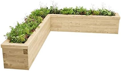 WoodBlocXTM - Camas elevadas en Forma de L: Amazon.es: Jardín