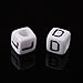 Pandahall 50g/300pcs Mixed Acrylic A-Z English Letter Beads Alphabet Cube Beads DIY Word Message Bracelet Spacer Charm Jewelry Makings 6x6mm White