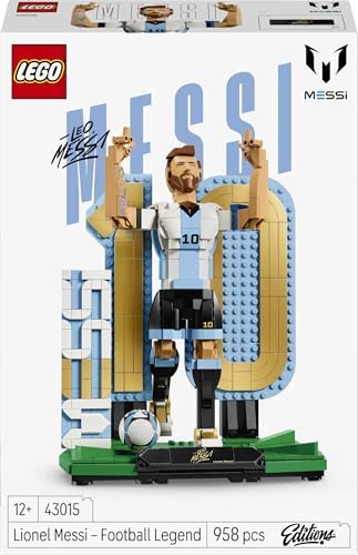 Editions Lionel Messi - Fußballlegende Spielzeug - 3D Figuren Modellbau - DIY Kinderzimmer Deko - Geschenk für Jungen, Mädchen ab 12 Jahren und Erwachsene Sportfans - 43015