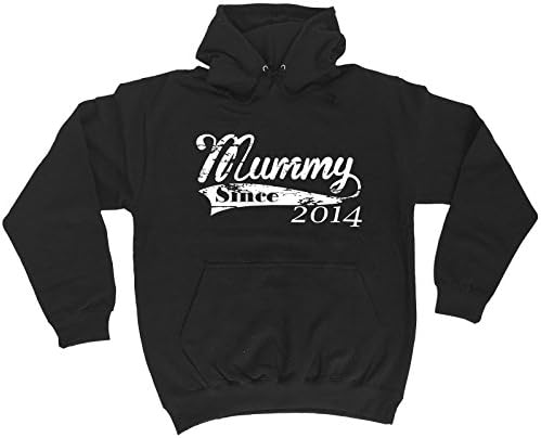 123t Mummy Since 2014 Mum Mother Hoody Grandma Children Child Kids Granny Year Personalised Baby Babies Birthday Gift Christmas Present HOODIE
