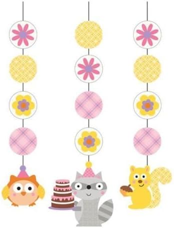 Happi Woodland Girl Hanging Dangler Decorations x 3