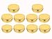 1 oz.Tins Gold Aluminum Metal Tin Round Screw Top Lid Containers Metal Storage Tin Jars Aluminum Tin Cans Travel Storage Tins for Lip Balm DIY Cosmetics Salves,1 Ounce/30 ML,10 Pack