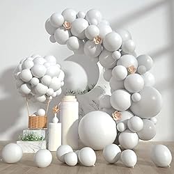 Styirl White Party Latex Balloons - 100 pcs