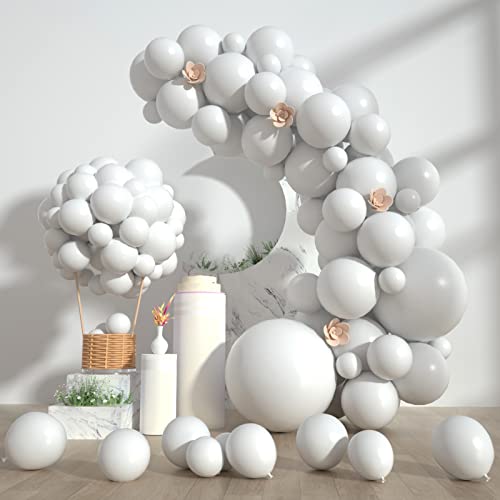 Styirl White Party Latex Balloons - 100 pcs