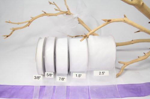 White Organza Sheer Ribbon-25 Yards X 1.5 Inch