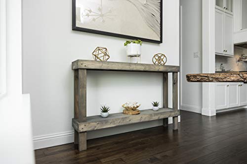 Rustic Luxe Large Wooden Sofa Table by Del Hutson Designs (Grey)