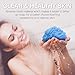 Loofah Bath Sponge, Shower Sponge (Larger 5-Inch Size) Long-Lasting Loofah Won't Fall Apart - Mesh Scrub Scrubber Bathing Sponge Exfoliator (1 Pack, Blue)