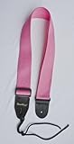 Guitar Strap PINK Nylon Solid Leather Ends Fits All Acoustic Electric & Bass & Mandolin Quality Made In U.S.A. Since 1978