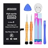 JEMESI Battery Compatible with iPhone 8, New 2200mAh High Capacity Replacement Battery, with Professional Repair Tools and Install Manual- 1 Year Warranty