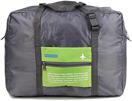 SunBeter Foldable Travel Duffel Bag Gym Bag Lightweight Waterproof Storage Carry Luggage Tote Bag-Green