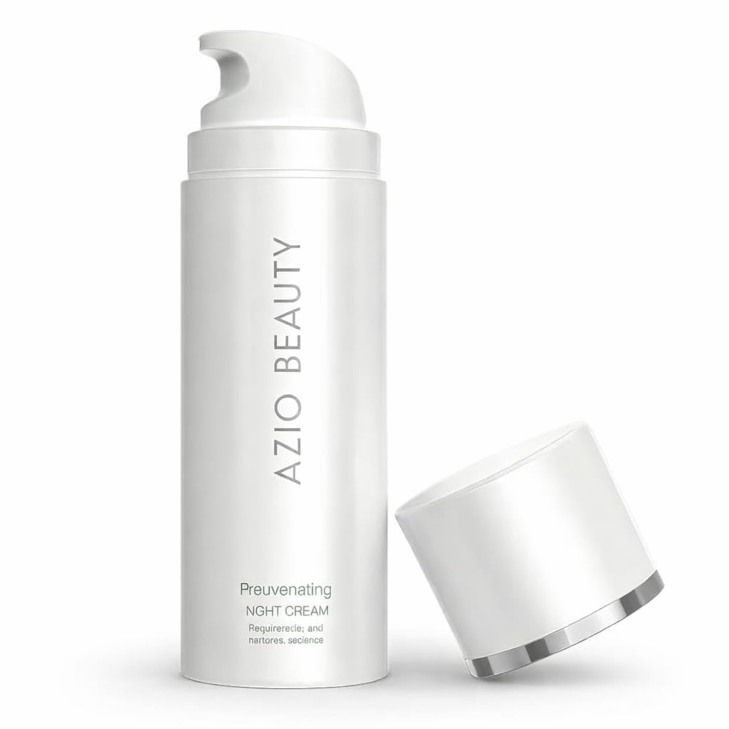 Azio Beauty Rejuvenating Night Cream 50ml – Rich, Luxurious Moisturiser Deeply Hydrates Skin Whilst You Sleep - Visibly Reduces Appearance of Fine Lines & Wrinkles - Boosts Collagen Production