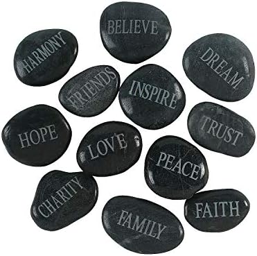 Fun Express - Faith Stones - Home Decor - Gifts - Inspirational Gifts - 12 Pieces