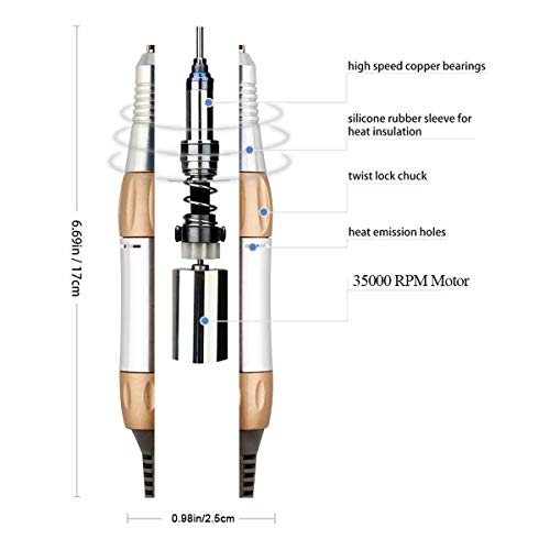 30000rpm Pro Electric Nail Drill Machine Pedicure Manicure Kits File Drill Bits