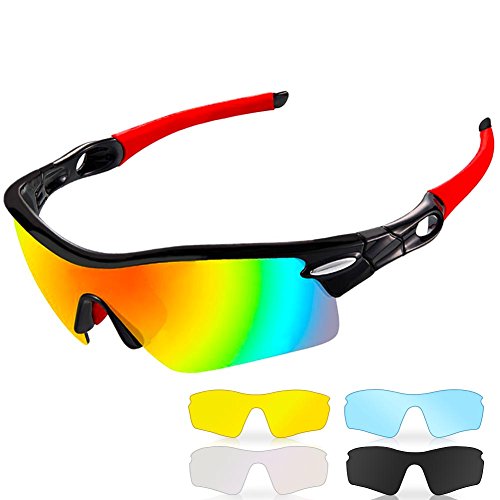 Polarized sports sunglasses,crazyfire uv 400 protection…