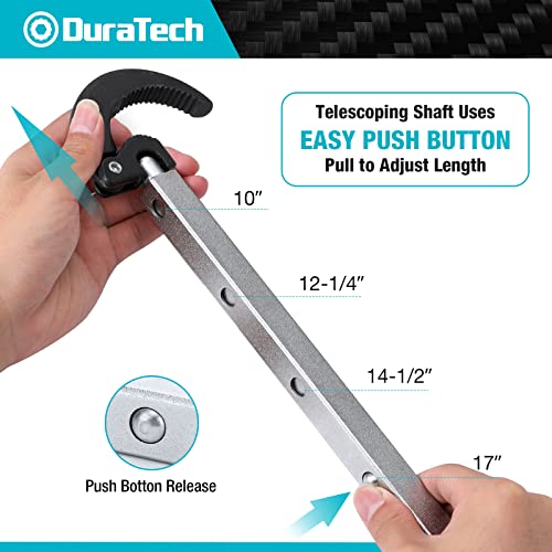 DURATECH 10"17" Telescoping Basin Wrench with 13/8" to 21/2" Large