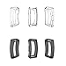 YUANHOT for Fitbit Inspire HR Case Plus Charger Charging Cable (4+1 Pack), 4pcs Scractch-Resist Protective Case Cover Protect Bumper Shell with 3.3 ft Charging Cord for Fitbit Inspire HR Smartwatch
