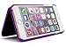 iPhone 7 Plus Case, Bastex Purple Hidden Back Wallet Mirror Case with Stand Feature and Card Holder for Apple iPhone 7 Plus