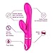 G-Spot Rabbit Vibrator with Lifelike Texture for Women Clitoris Stimulation | Lyps Holly - Waterproof Silicone Dildo Clit Dual Action Stimulator with 10 Powerful and Silent Vibration Patterns