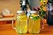 JingleBells 24oz/680ml Glass Mason Jar(with handle) Drinking Bottle Juice Jar with Metal Lid ,set of 2