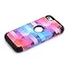 iPod Touch 6 Case, iPod Touch 5 Case, KAMII [Colorful Series] 3in1 Shockproof Full-Body Protective Hard PC+Soft Silicone Hybrid Hard Case Cover for Apple iPod Touch 5 6th Generation (Black)