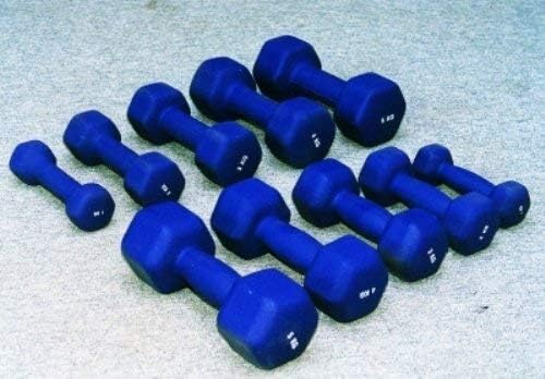 OSG Bodybild Aerobic/Strength Training Workout Hexagon Shape Neoprene Coated Dumbell Sold As Single (Seperate Weights)