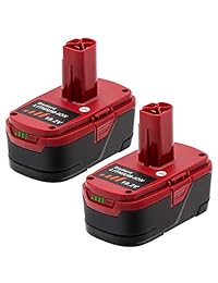 2 paquetes actualizados a 5.0 Ah batería de litio C3 para Craftsman 19,2 V batería DieHard 315.115410 315.11485 130279005 1323903 120235021 11375 11376 batería inalámbrica