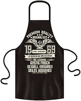 Soreso Design Edel Jahrgang 1969 Geboren Um Anzugeben Lustige Sprüche Grillschürze Geschenk 50 Geburtstag Geschenkidee Männer Frauen 50 Jahre