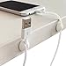 Bluegogo Cable Clips - Self-Adhesive Desk Cable Organizer, Durable Cord Management, Wire Holder, Wire Management System, Pack of 12, White