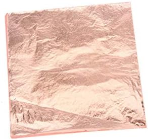 100PCS Rose Gold Foil Leaf Paper Food Cake Decor Gilding DIY Craft (Gold)