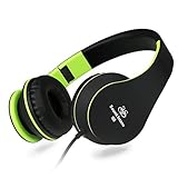 Sound Intone I68 Headphones with Microphone,Stereo Headset with In-line Volume Control for Kids / Girls / Men and Woman, Compatible with iPhone, iPod, iPad, MP3,Mp4, Samsung, HTC, Laptops (Black/green)