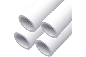 LETSFIX 3/4 Inch PVC Pipe, 4-Pack (40 Inch Length), Furniture Grade White Schedule 40 - Ideal for DIY Projects, Home, Garden, Greenhouse, Farm, Workshop & Crafts