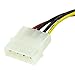 StarTech.com 6in 4 Pin LP4 to SATA Power Cable Adapter - LP4 to SATA - 6in LP4 to SATA Cable - 4 pin to SATA Power