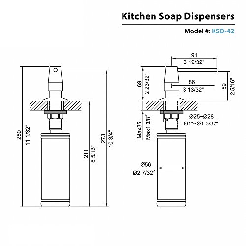 Kraus KSD42SS Modern Soap Dispenser, Stainless Steel Pricepulse