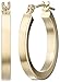 Amazon Collection 14k Yellow Gold Square Tube Hoop Earrings