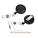 Badge Reel, Retractable Badge Reel with Metal Belt Clip, 20 Pack Retractable Badge Holder ID Badge Reel Clip - Black Color for ID Card Badge Holder Key Keychain Holders by Fezep