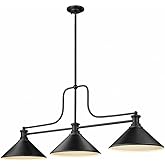 Z-Lite 725-3MB-MMB Melange Pendant, 3-Light 300 Total Watts, Matte Black
